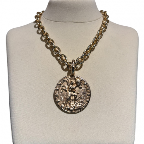 ALEVA' CIONDOLO SEGNO ZODIACALE ORO ACQUARIO