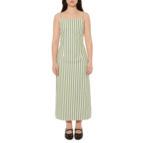 RITA ROW VIRIDIAN STRIPED MINI DRESS