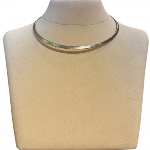 ALEVA' COLLARINO ELSA ARGENTO SATINATO