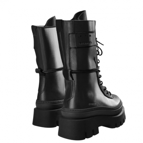 COPENHAGEN STUDIOS F5CPH691 LEATHER LACE-UP MID...