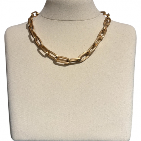 ALEVA' COLLANA VULCANO SLIM ORO OPACO 45CM