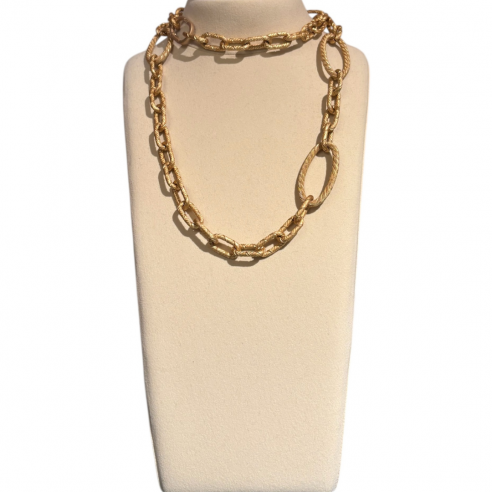 ALEVA' COLLANA VENTOTENE ORO OPACO