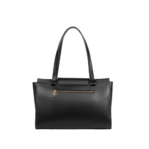 LANCASTER 480-063 NOIR SAC CABAS EPAULE A RABAT...