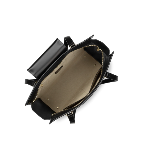 LANCASTER 480-063 NOIR SAC CABAS EPAULE A RABAT...