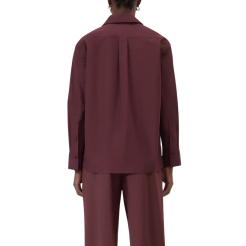 CLOSED ASYMMETRIC SHIRT DARK RAISIN RED
