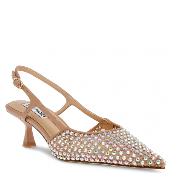 STEVE MADDEN LEGACI-MR CLEAR RHINESTONE MESH