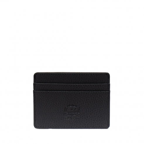 HERSCHEL CHARLIE BLACK CARDHOLDER VEGAN LEATHER