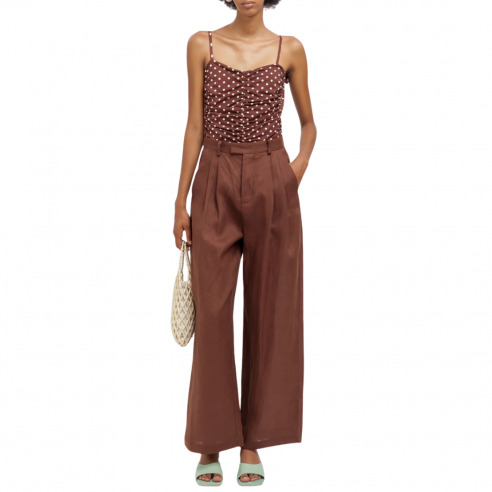 WEILI ZHENG S26PL11 PANTALONE DOPPIA PINCES IN...