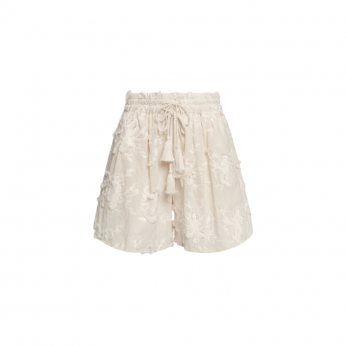 WEILI ZHENG S26PS08 SHORTS IN MUSSOLA RICAMATA...