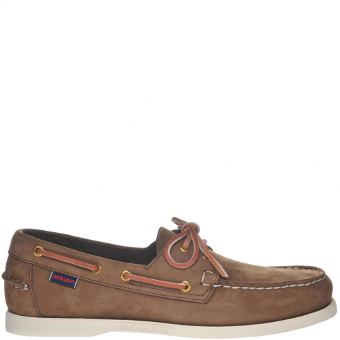 SEBAGO PORTLAND NUBUCK BROWN-DK YELLOW GOLD