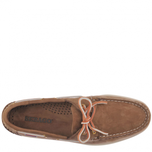 SEBAGO PORTLAND NUBUCK BROWN-DK YELLOW GOLD