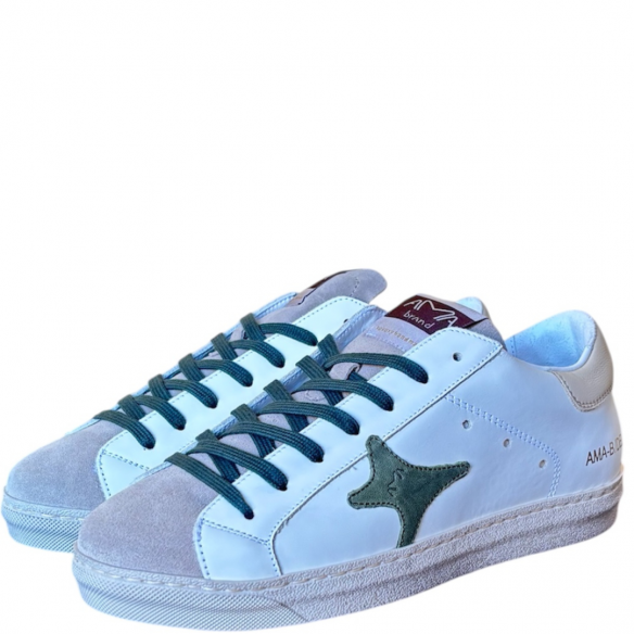 AMA BRAND 4513 SNEAKER WHITE VERDE