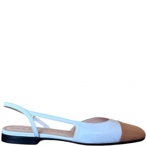 PROSPERINE 2645/ACW FLAT SHOES BIANCO/CAMEL
