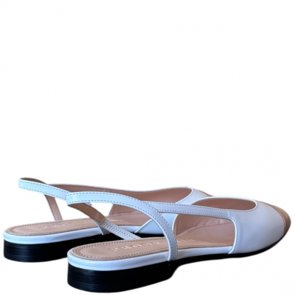 PROSPERINE 2645/ACW FLAT SHOES BIANCO/CAMEL