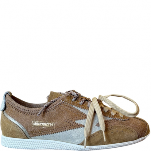 MOACONCEPT IK300 IKIGAI COGNAC CRACKLE TOBACCO SUEDE AND...