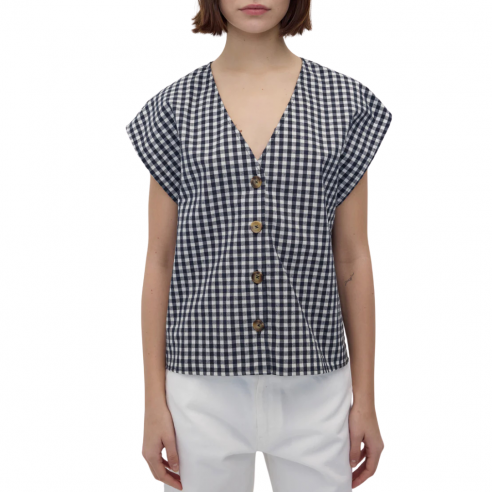 RITA ROW DIANA TOP BLACK GINGHAM