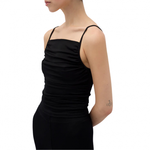 RITA ROW SHEILA BLACK DRAPED TANK TOP