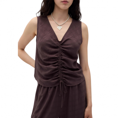 RITA ROW BISOU TOP BROWN