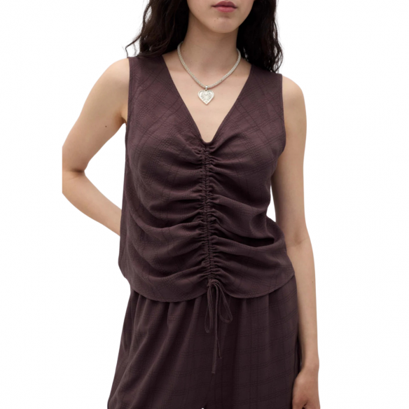 RITA ROW BISOU TOP BROWN