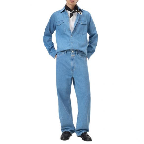 CLOSED ARMY SHIRT MID BLUE