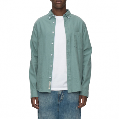 MINIMUM COLT CHINOIS GREEN REG SHIRT