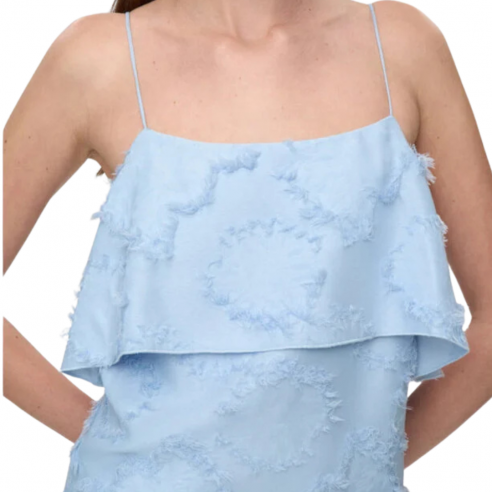 MINIMUM AIRA CSHMERE BLUE STRAP DRESS