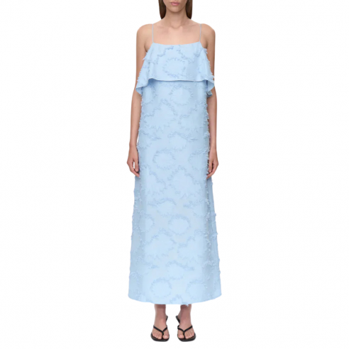 MINIMUM AIRA CSHMERE BLUE STRAP DRESS