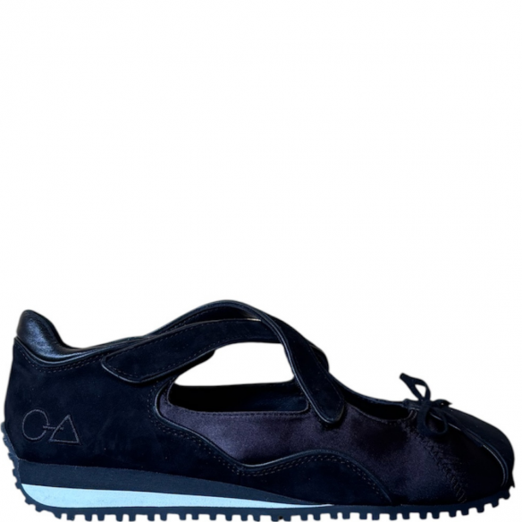 LOAFER JOY BALLET CRISS-CROCKID SUEDE/SATIN BLACK