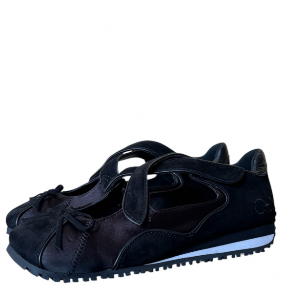 LOAFER JOY BALLET CRISS-CROCKID SUEDE/SATIN BLACK