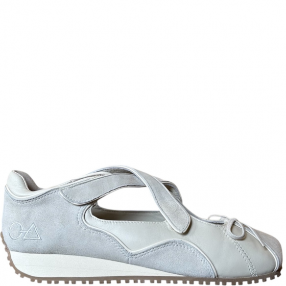 LOAFER JOY BALLET CRISS-CROCKID SUEDE/BABY CALF OFF-WHITE