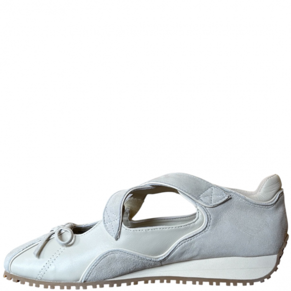 LOAFER JOY BALLET CRISS-CROCKID SUEDE/BABY CALF OFF-WHITE