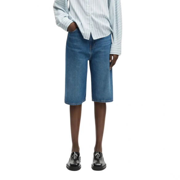 SAMSOE SAMSOE SAREBECCA SHORTS FLUID DENIM