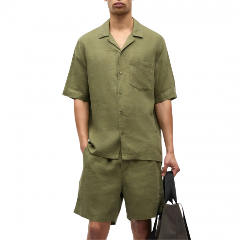 SAMSOE SAMSOE OSCAR BRUNT OLIVE SHIRT