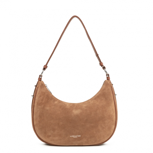 LANCASTER 480-082 CAMEL SAC BESACE ZIPPE' L SUEDE