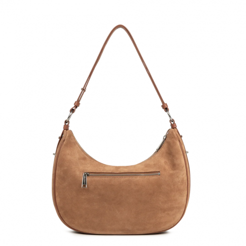 LANCASTER 480-082 CAMEL SAC BESACE ZIPPE' L SUEDE