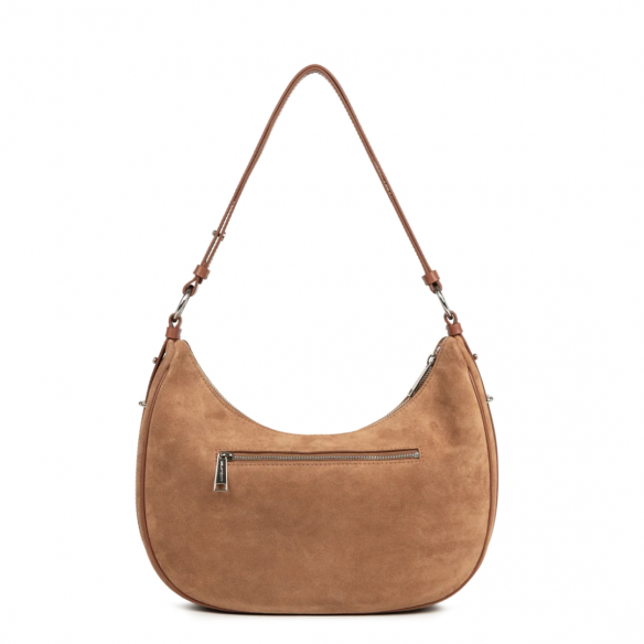 LANCASTER 480-082 CAMEL SAC BESACE ZIPPE' L SUEDE
