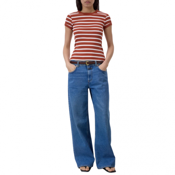 CLOSED SLIM T-SHIRT BRICK RED