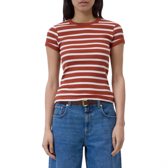 CLOSED SLIM T-SHIRT BRICK RED
