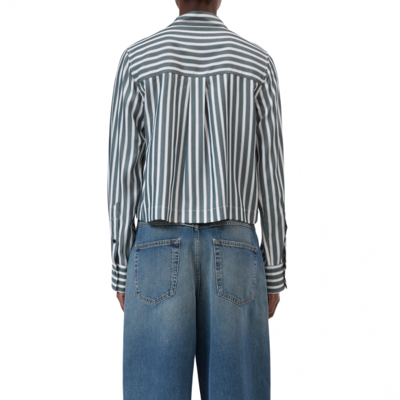 CLOSED CROPPED ROYAL GREEN CLASSIC SHIRT