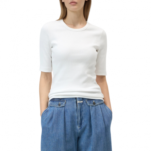 CLOSED CREWNWCK SHORTSLEEVE IVORY