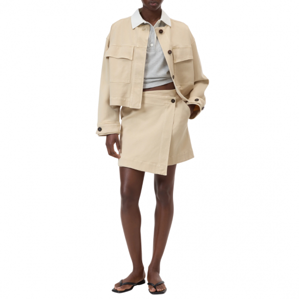 CLOSED CROPPED UTILITY JACKET CAMEL BEIGE