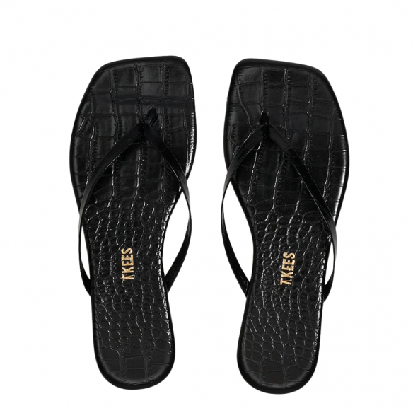 TKEES SQUARE TOE LILY CROC SABLE