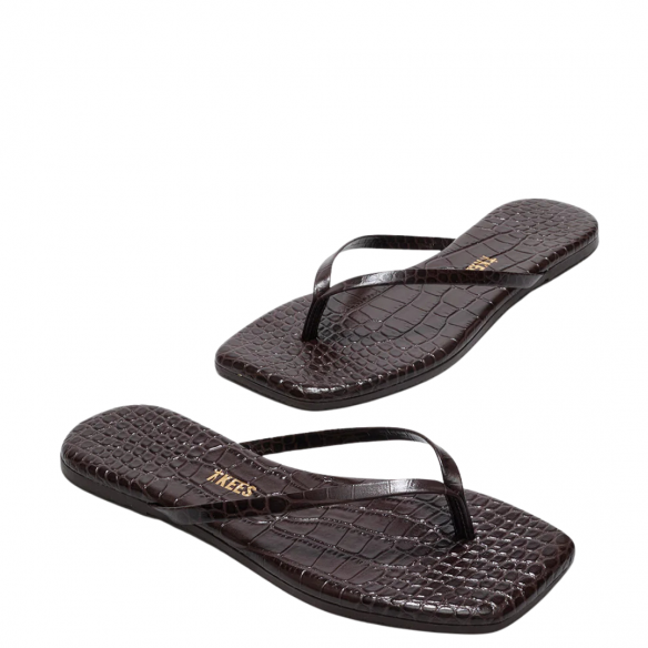 TKEES SQUARE TOE LILY CROC CAROB