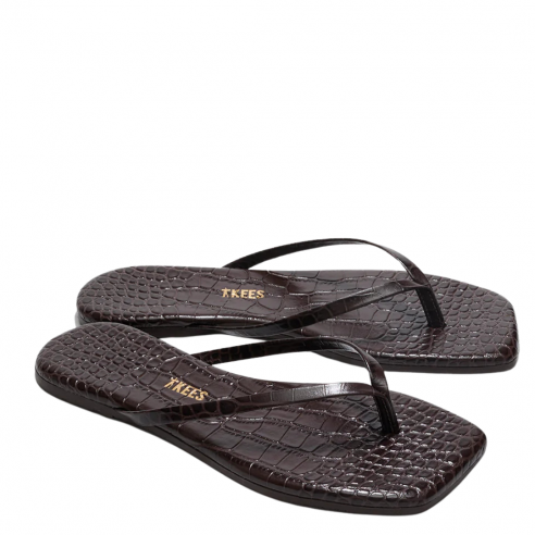 TKEES SQUARE TOE LILY CROC CAROB
