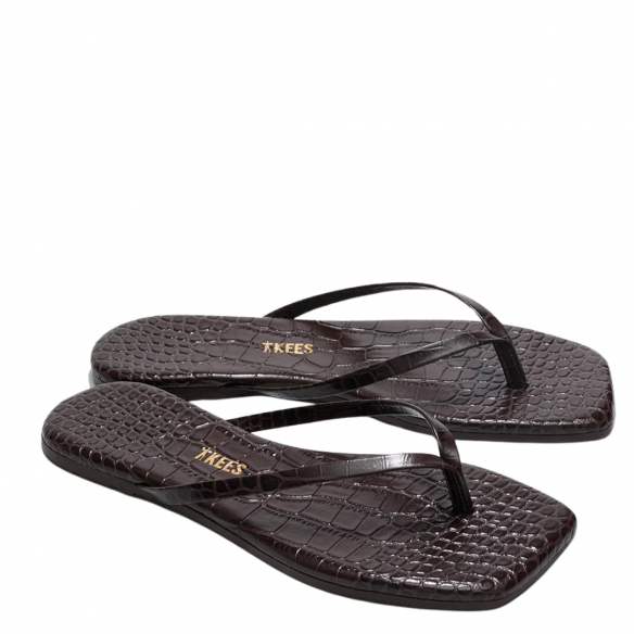 TKEES SQUARE TOE LILY CROC CAROB