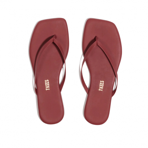 TKEES SQUARE TOE LILY BURGUNDY 2