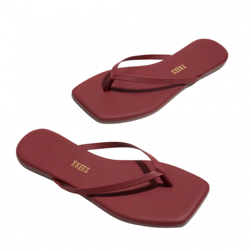 TKEES SQUARE TOE LILY BURGUNDY