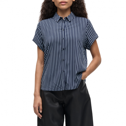 SAMSOE SAMSOE MAJAN DARK SAPPHIRE SHIRT