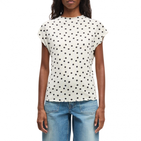 SAMSOE SAMSOE SAUMI DRIFTING DOTS EGRET TOP