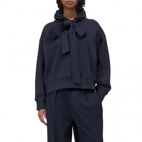 CLOSED BOW TIE HOODIE DARK BLUE